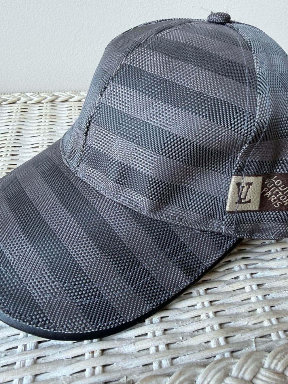Louis Vuitton Brown and Gray Checkered Baseball Cap - Picture 7 of 9
